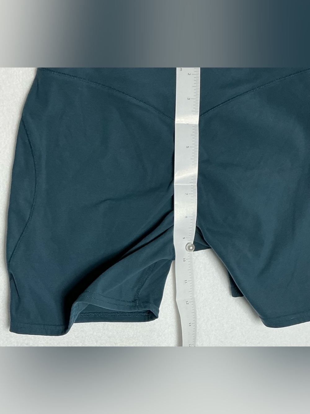 Alphalete#Alphalete High-Waisted Biker Shorts - Dark Teal/Slate - Size Medium - Picture 5 of 5